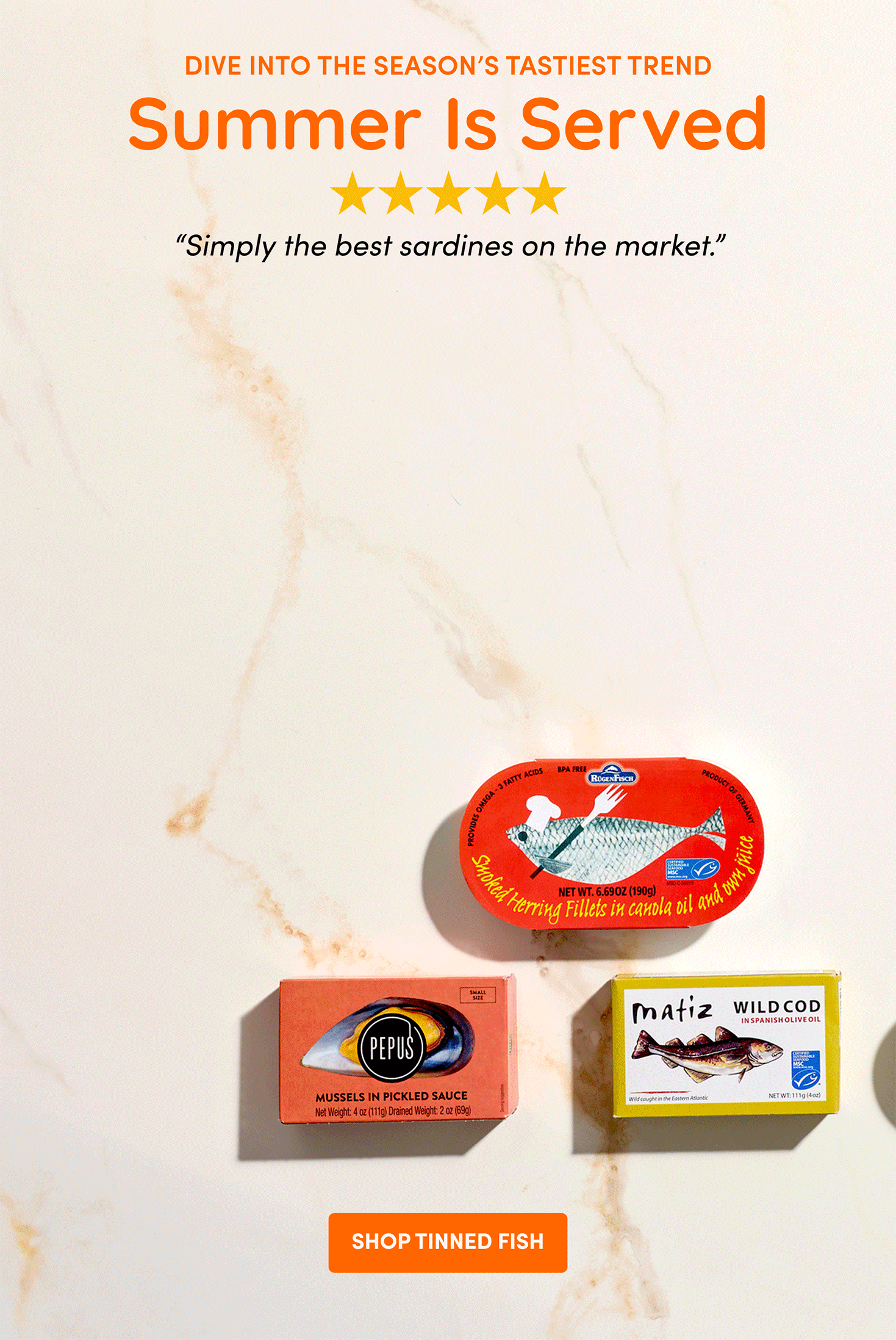 Summer Is Served SHOP TINNED FISH