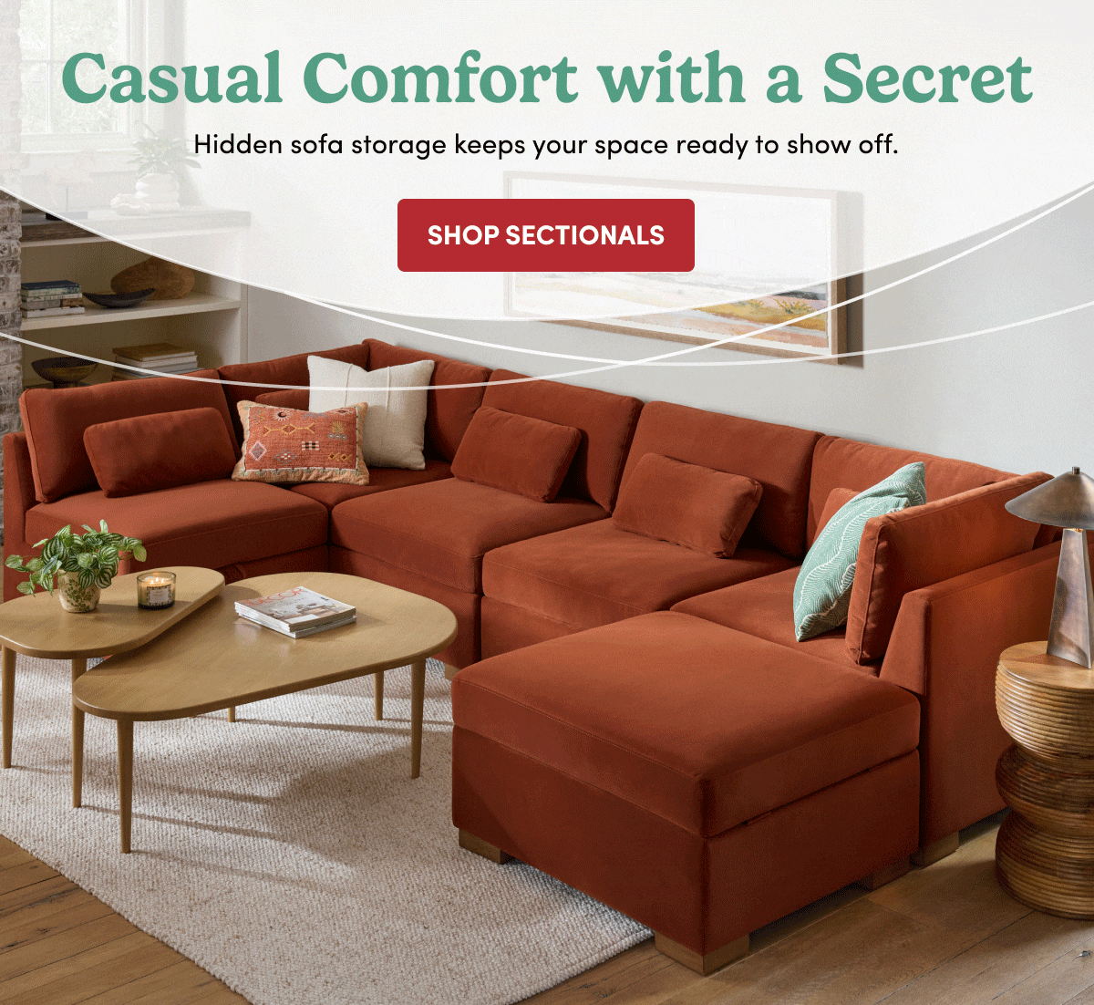 Casual Comfort with a Secret SHOP SECTIONALS