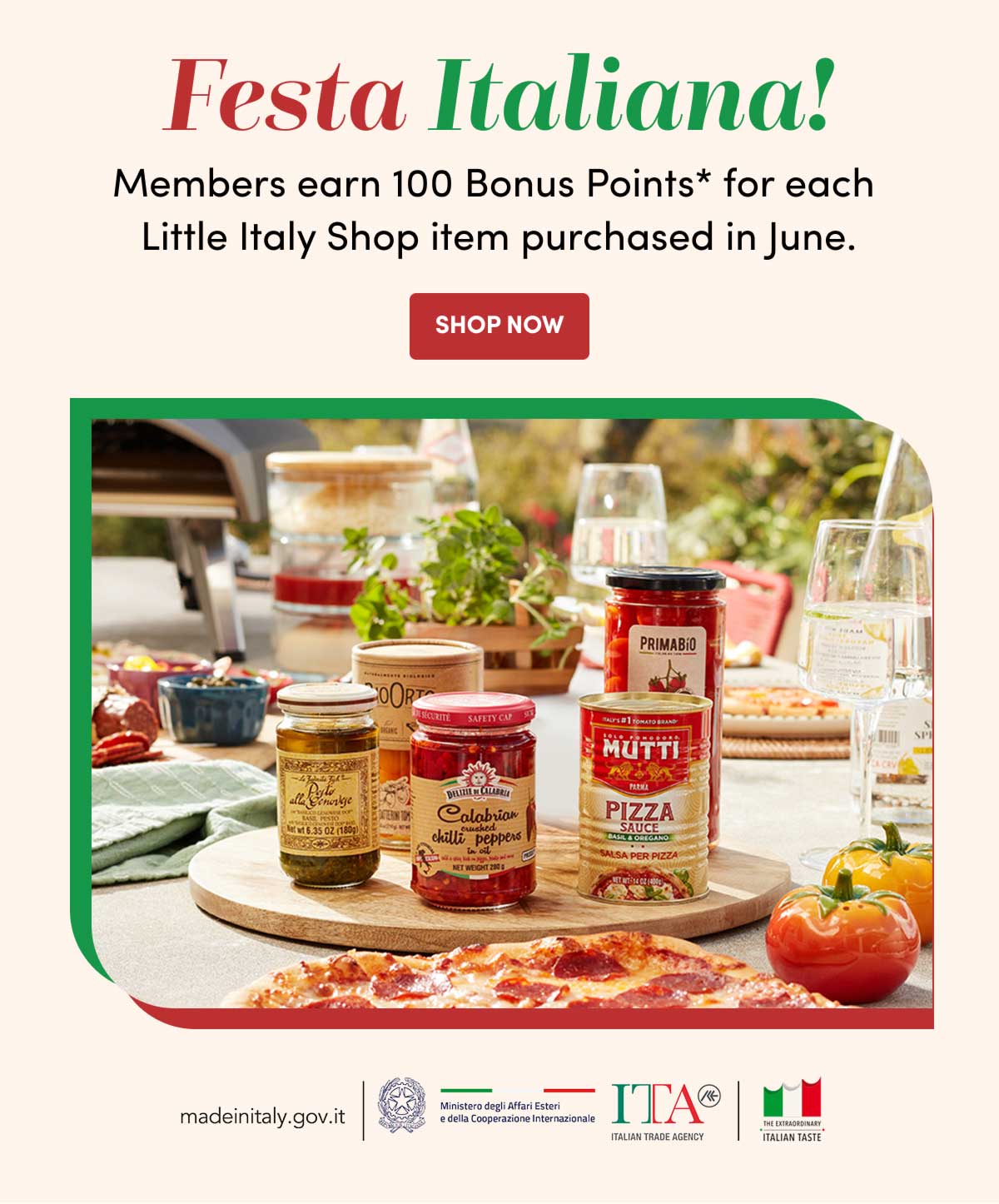 Festa Italiana! SHOP NOW