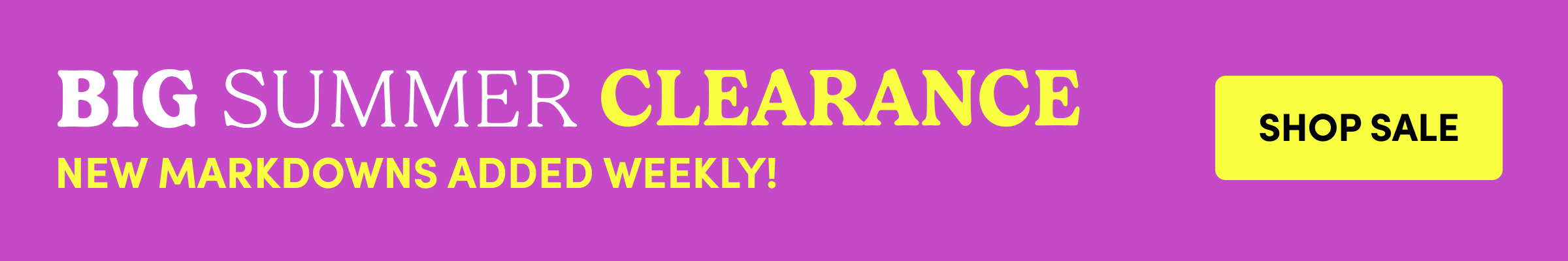 BIG SUMMER CLEARANCE | New markdowns added weekly! | SHOP SALE