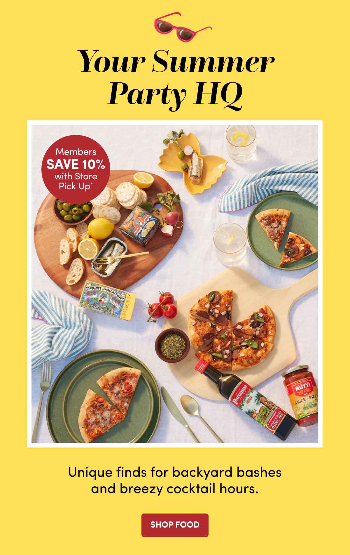 YOUR SUMMER PARTY HQ - SHOP FOOD