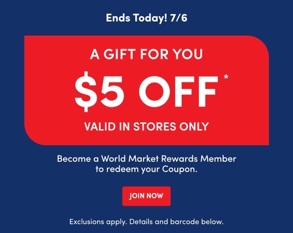 $5 Off* Join Now