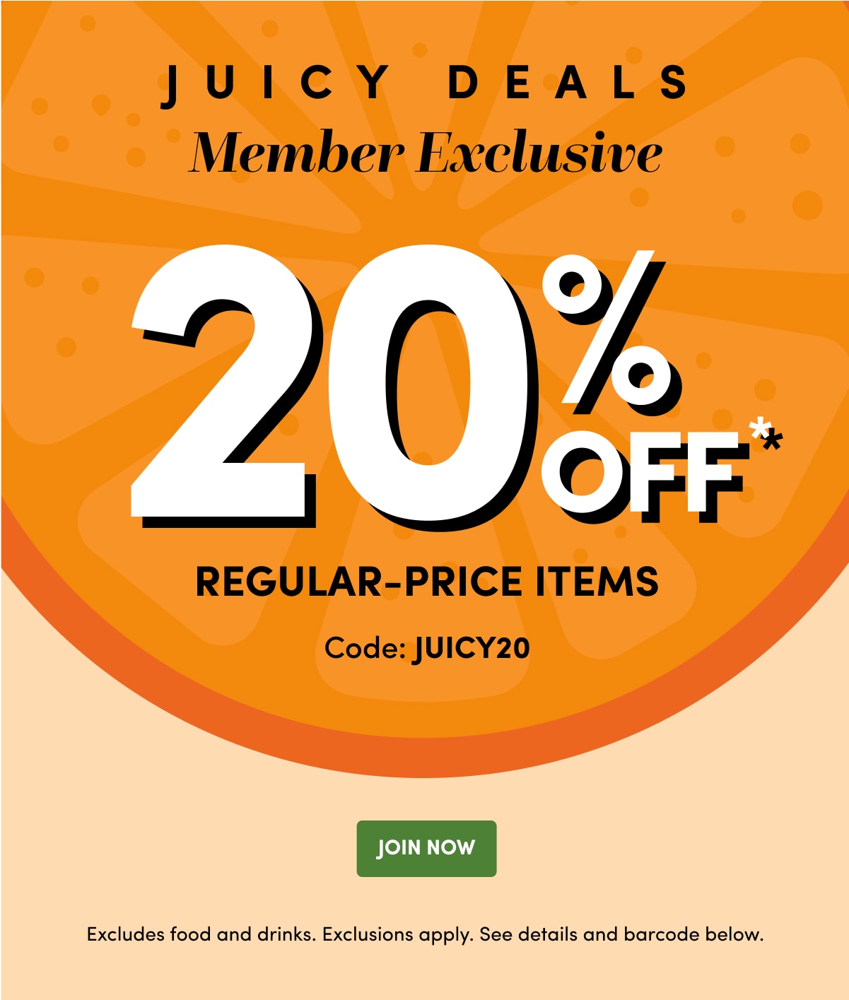 JUICY DEALS Member Exclusive Code: JUICY20 | JOIN NOW