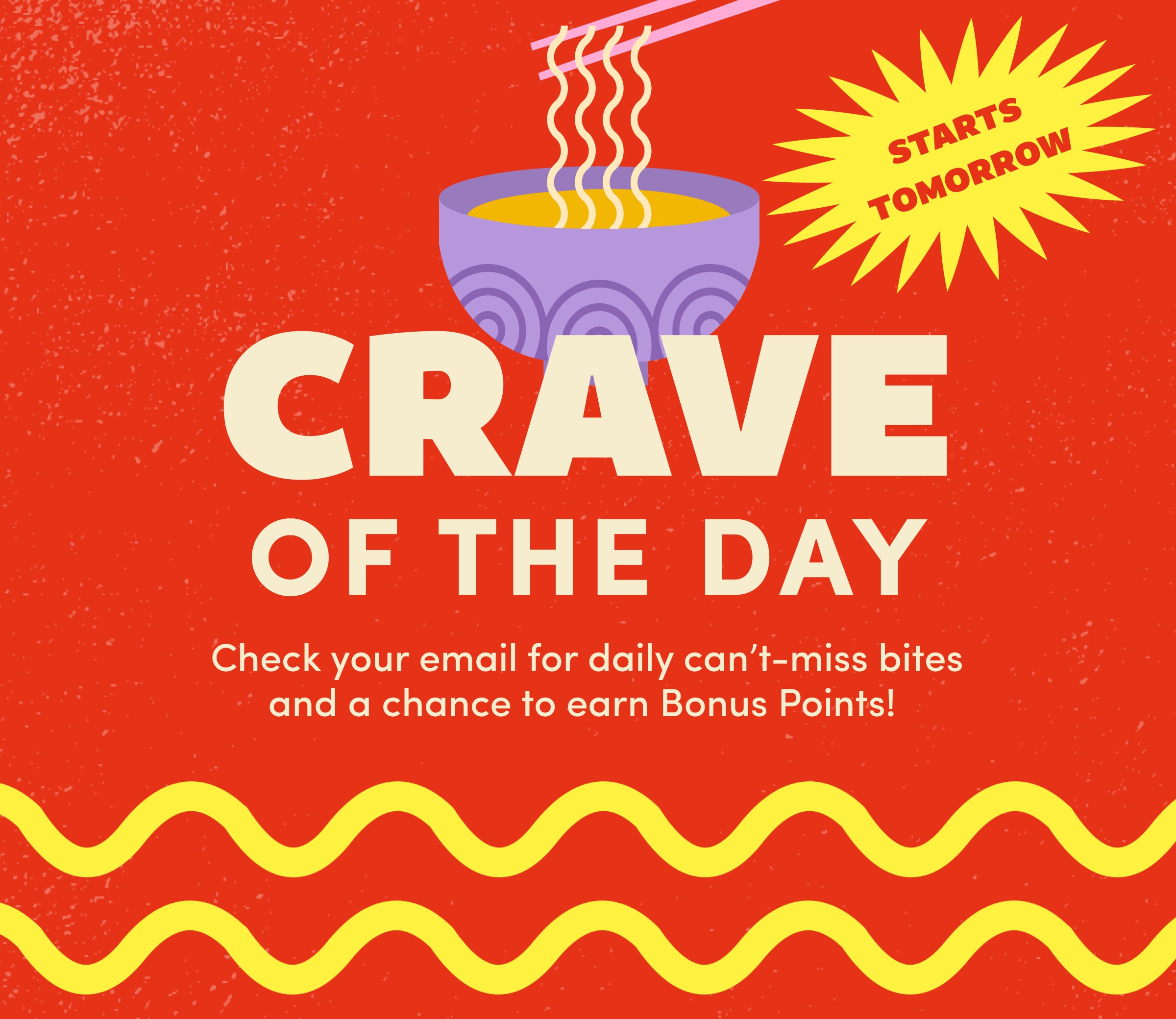 STARTS TOMORROW | CRAVE of the day
